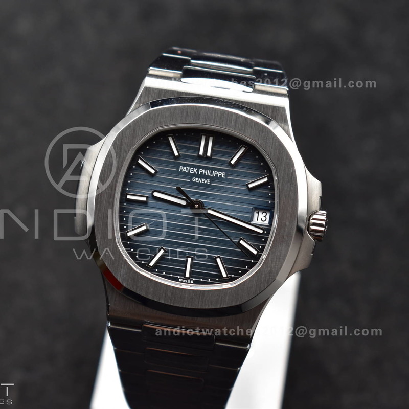 Nautilus 5711/1A 3KF 1:1 Best Edition Blue Textured Dial on SS Bracelet A324 Super Clone V2